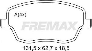 FREMAX FBP-2111 - Bremžu uzliku kompl., Disku bremzes autodraugiem.lv