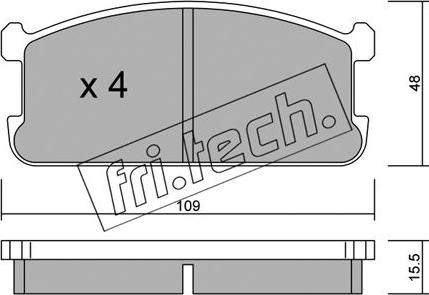 Fri.Tech. 496.0 - Bremžu uzliku kompl., Disku bremzes autodraugiem.lv