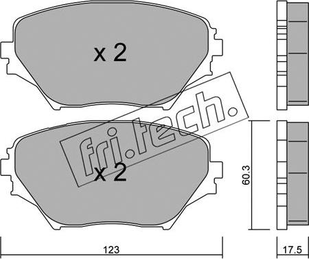 Fri.Tech. 445.0 - Bremžu uzliku kompl., Disku bremzes autodraugiem.lv