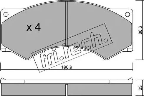 Fri.Tech. 595.0 - Bremžu uzliku kompl., Disku bremzes autodraugiem.lv