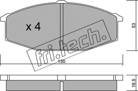 Fri.Tech. 506.0 - Bremžu uzliku kompl., Disku bremzes autodraugiem.lv