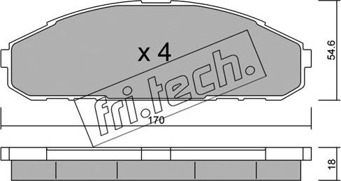 Fri.Tech. 511.0 - Bremžu uzliku kompl., Disku bremzes autodraugiem.lv