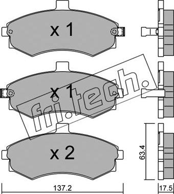 Fri.Tech. 520.0 - Bremžu uzliku kompl., Disku bremzes autodraugiem.lv