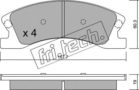 Fri.Tech. 642.0 - Bremžu uzliku kompl., Disku bremzes autodraugiem.lv