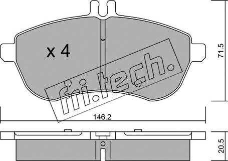 Fri.Tech. 681.0 - Bremžu uzliku kompl., Disku bremzes autodraugiem.lv