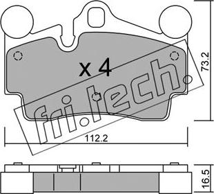 Fri.Tech. 671.0 - Bremžu uzliku kompl., Disku bremzes autodraugiem.lv