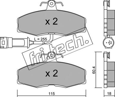 Fri.Tech. 041.1 - Bremžu uzliku kompl., Disku bremzes autodraugiem.lv