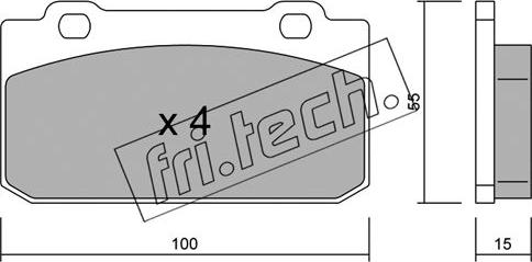 Fri.Tech. 042.0 - Bremžu uzliku kompl., Disku bremzes autodraugiem.lv