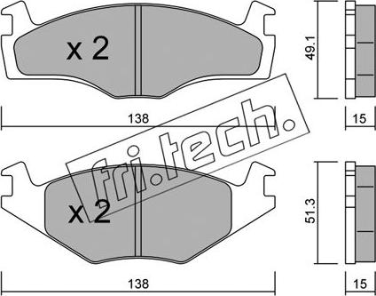 Fri.Tech. 047.0 - Bremžu uzliku kompl., Disku bremzes autodraugiem.lv