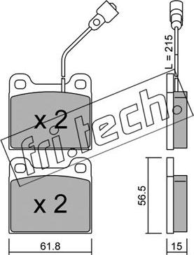 Fri.Tech. 003.2 - Bremžu uzliku kompl., Disku bremzes autodraugiem.lv