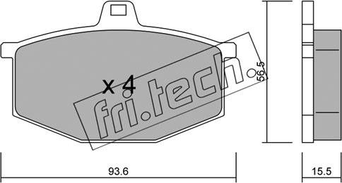 Fri.Tech. 014.0 - Bremžu uzliku kompl., Disku bremzes autodraugiem.lv