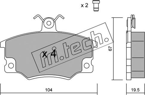 Fri.Tech. 032.0 - Bremžu uzliku kompl., Disku bremzes autodraugiem.lv