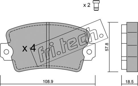 Fri.Tech. 193.0 - Bremžu uzliku kompl., Disku bremzes autodraugiem.lv