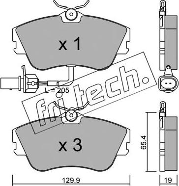 Fri.Tech. 167.1 - Bremžu uzliku kompl., Disku bremzes autodraugiem.lv