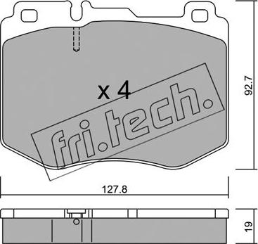 Fri.Tech. 1043.0 - Bremžu uzliku kompl., Disku bremzes autodraugiem.lv