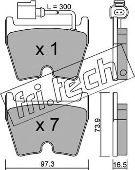 Fri.Tech. 1067.1 - Bremžu uzliku kompl., Disku bremzes autodraugiem.lv