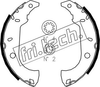 Fri.Tech. 1034.091S - Bremžu loku komplekts autodraugiem.lv