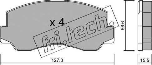 Fri.Tech. 114.0 - Bremžu uzliku kompl., Disku bremzes autodraugiem.lv