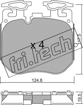 Fri.Tech. 1147.0 - Bremžu uzliku kompl., Disku bremzes autodraugiem.lv