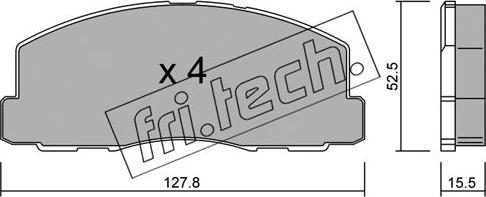 Fri.Tech. 116.0 - Bremžu uzliku kompl., Disku bremzes autodraugiem.lv