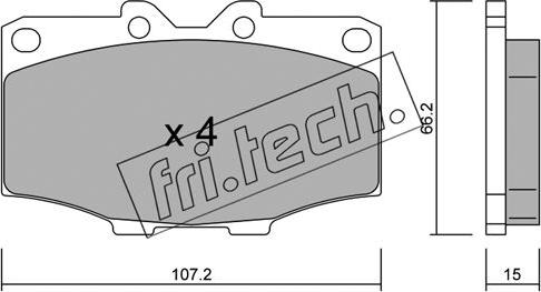 Fri.Tech. 111.0 - Bremžu uzliku kompl., Disku bremzes autodraugiem.lv