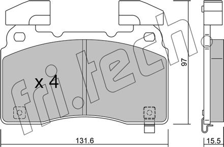 Fri.Tech. 1179.0 - Bremžu uzliku kompl., Disku bremzes autodraugiem.lv