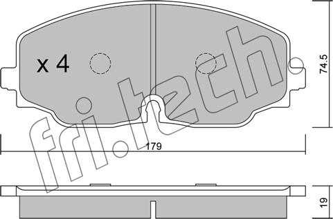 Fri.Tech. 1171.0 - Bremžu uzliku kompl., Disku bremzes autodraugiem.lv