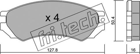 Fri.Tech. 184.0 - Bremžu uzliku kompl., Disku bremzes autodraugiem.lv