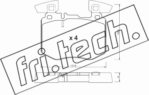 Fri.Tech. 1310.0 - Bremžu uzliku kompl., Disku bremzes autodraugiem.lv