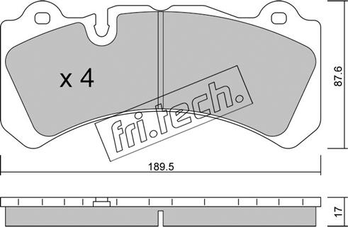 Fri.Tech. 1328.0 - Bremžu uzliku kompl., Disku bremzes autodraugiem.lv