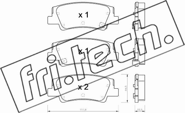 Fri.Tech. 1299.0 - Bremžu uzliku kompl., Disku bremzes autodraugiem.lv