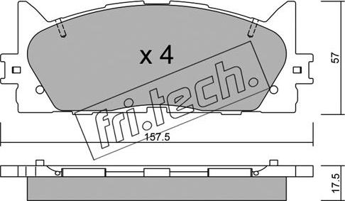 Fri.Tech. 899.0 - Bremžu uzliku kompl., Disku bremzes autodraugiem.lv