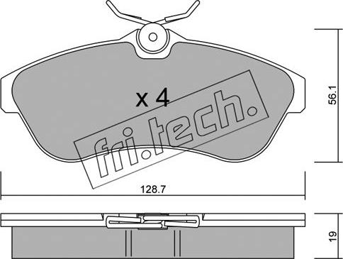 Fri.Tech. 338.0 - Bremžu uzliku kompl., Disku bremzes autodraugiem.lv