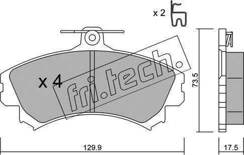 Fri.Tech. 225.1 - Bremžu uzliku kompl., Disku bremzes autodraugiem.lv