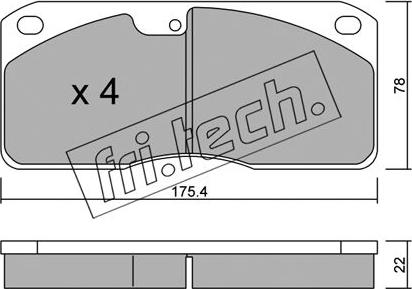 Fri.Tech. 279.0 - Bremžu uzliku kompl., Disku bremzes autodraugiem.lv