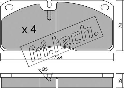 Fri.Tech. 278.0 - Bremžu uzliku kompl., Disku bremzes autodraugiem.lv