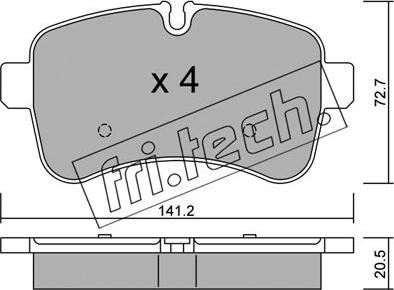 Fri.Tech. 727.0 - Bremžu uzliku kompl., Disku bremzes autodraugiem.lv