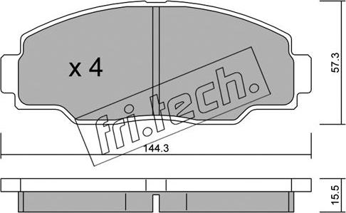 Fri.Tech. 771.0 - Bremžu uzliku kompl., Disku bremzes autodraugiem.lv