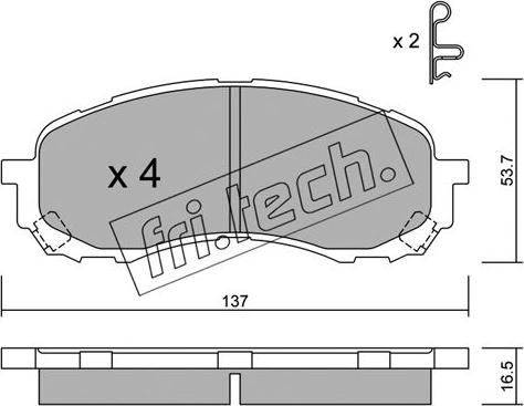 Fri.Tech. 778.0 - Bremžu uzliku kompl., Disku bremzes autodraugiem.lv