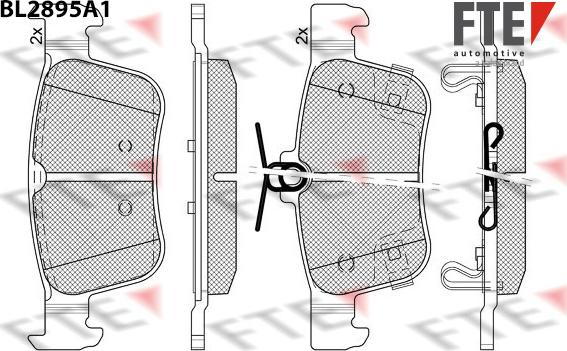 FTE BL2895A1 - Bremžu uzliku kompl., Disku bremzes autodraugiem.lv
