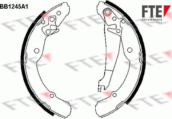 FTE BB1245A1 - Bremžu loku komplekts autodraugiem.lv