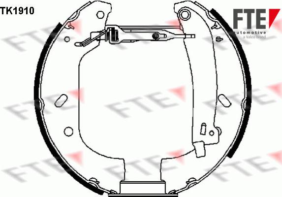 FTE TK1910 - Bremžu loku komplekts autodraugiem.lv