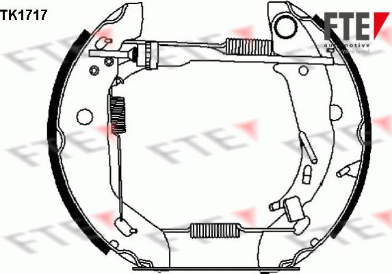 FTE TK1717 - Bremžu loku komplekts autodraugiem.lv