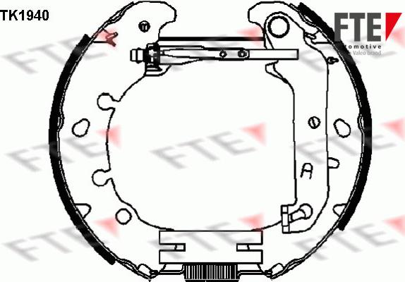 FTE TK1940 - Bremžu loku komplekts autodraugiem.lv