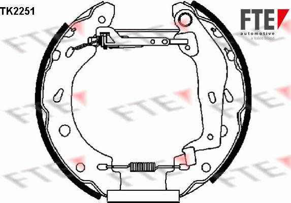 FTE TK2251 - Bremžu loku komplekts autodraugiem.lv