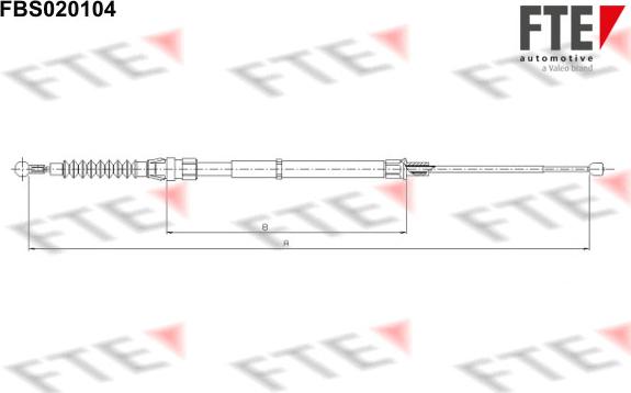 FTE FBS020104 - Trose, Stāvbremžu sistēma autodraugiem.lv