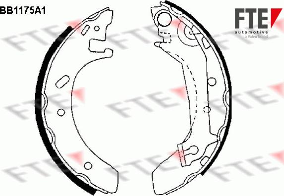FTE BB1175A1 - Bremžu loku komplekts autodraugiem.lv