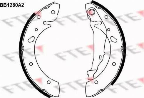 FTE BB1280A2 - Bremžu loku komplekts autodraugiem.lv