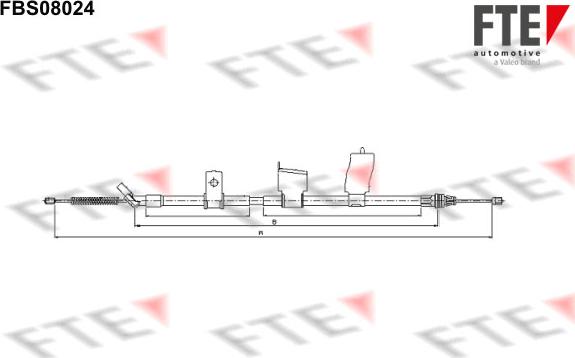 FTE FBS08024 - Trose, Stāvbremžu sistēma autodraugiem.lv