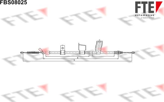 FTE FBS08025 - Trose, Stāvbremžu sistēma autodraugiem.lv